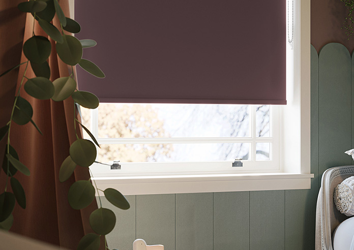 Trinity (Blackout), Plum - Twist&Fit Roller Blind - Image 5